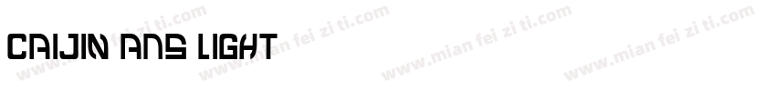 CAIJIN Ans Light字体转换